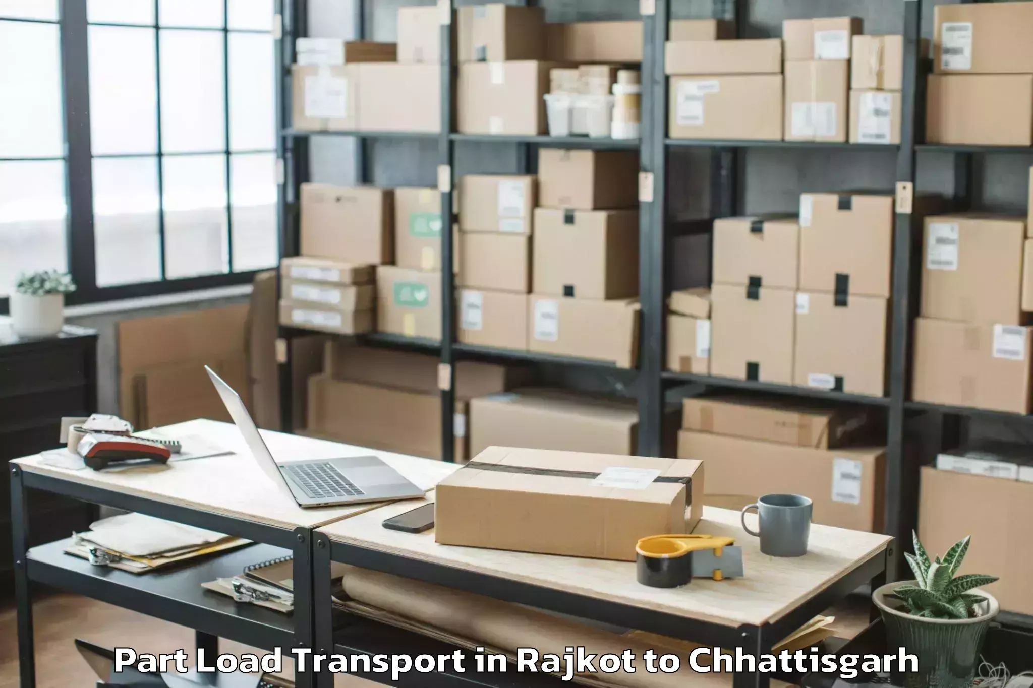 Book Rajkot to Baloda Part Load Transport